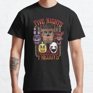 Five Nights At Freddy's Pizzeria Multi-Character Classic T-Shirt RB1602 product Offical Five Nights At Freddy Merch