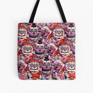 Circus Baby/Funtime Freddy/Funtime Foxy All Over Print Tote Bag RB1602 product Offical Five Nights At Freddy Merch